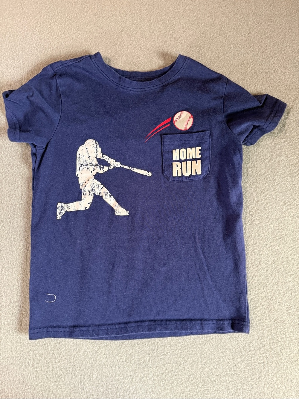 bcg Navy Short-Sleeve 'Home Run' Baseball Pocket Tee